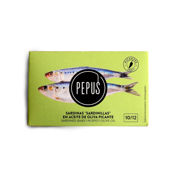 Sardinen in scharfem Olivenöl Pepus 10/12 Stk., 125g